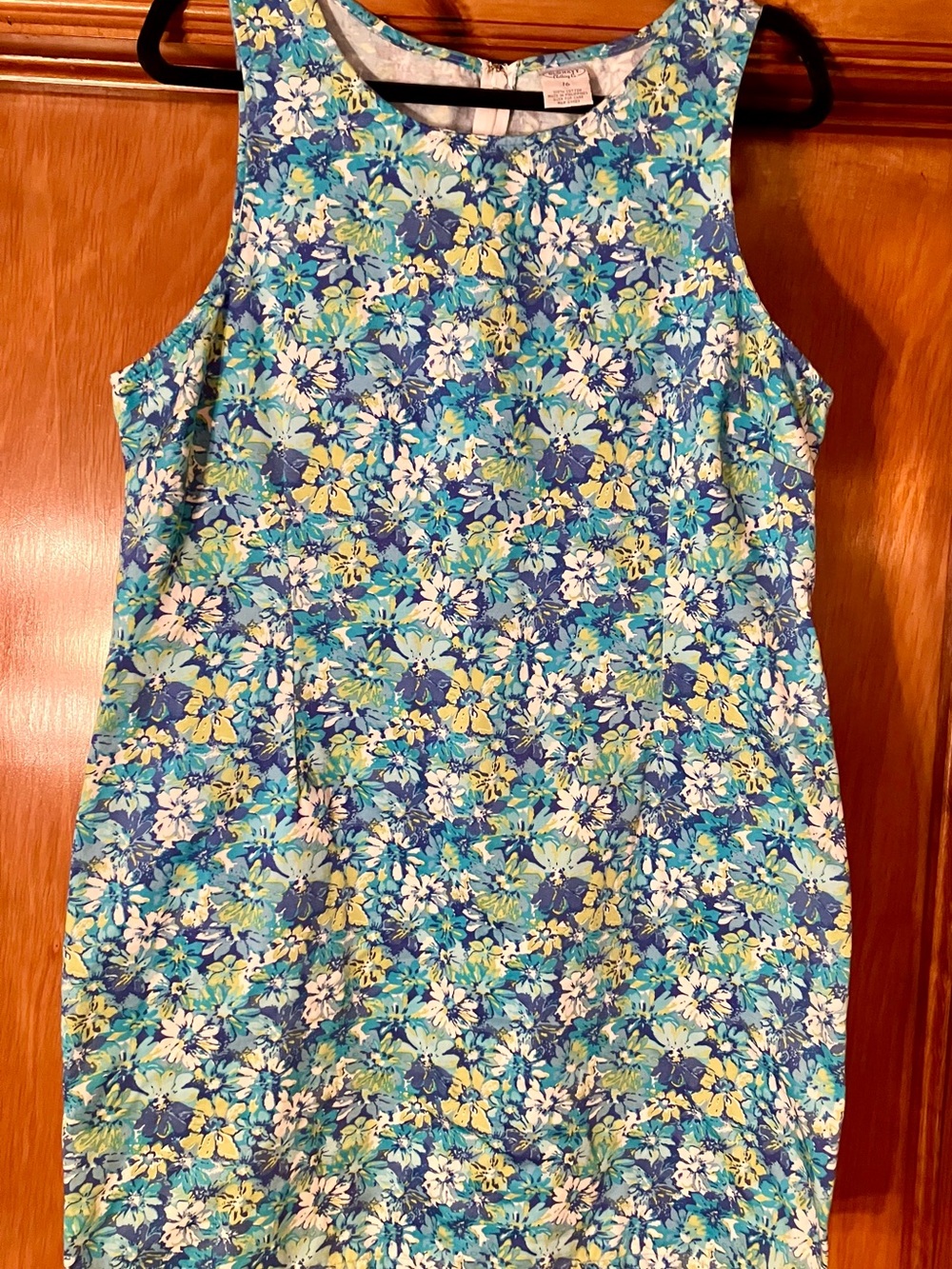 Vintage Old Navy Floral Sundress in Blue, Teal & Yellow